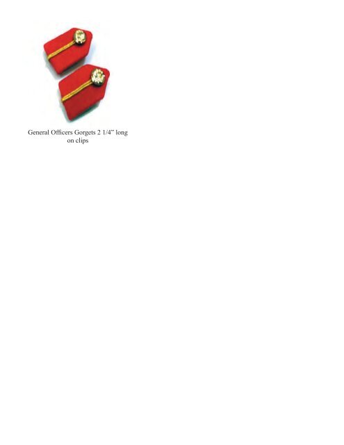 uniform ranks - sashes - aiguilettes - epaulettes - accourtrements