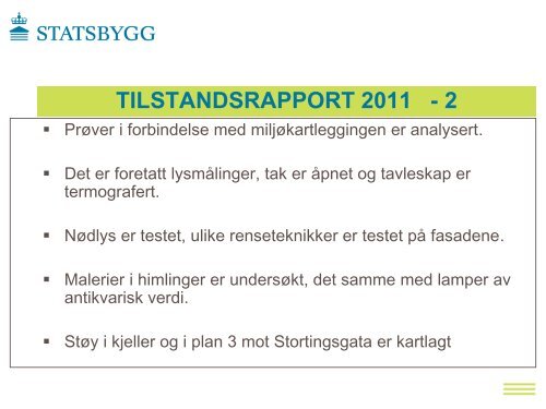 Presentasjon fra oppdragsmÃƒÂ¸te november 2011 - Statsbygg