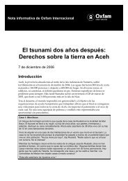 El tsunami dos aÃ±os despuÃ©s: Derechos sobre la tierra en Aceh