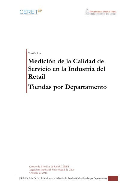 Medición de la Calidad de Servicio en la Industria del Retail - Ceret