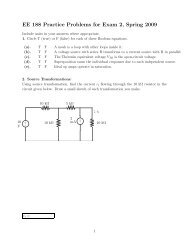 EE 188 Practice Problems for Exam 2, Spring 2009