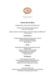 Kosher Brunch Menu â 2008 - Orient-Express