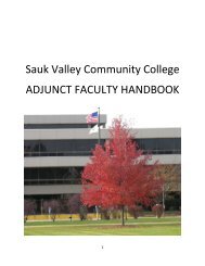 Sauk Valley Community College ADJUNCT FACULTY HANDBOOK
