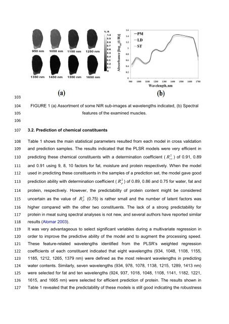 Prediction of beef chemical composition by NIR Hyperspectral ... - ATB