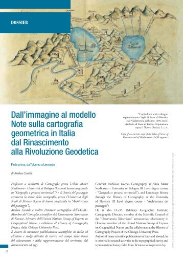 Dall'immagine al modello Note sulla cartografia geometrica in Italia ...