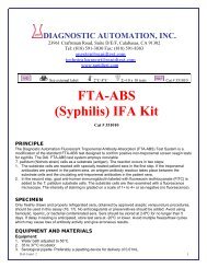 FTA-ABS (Syphilis) IFA Kit - ELISA kits - Rapid tests