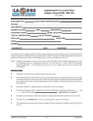 Supplemental Correction Sheet Adaptive Reuse(P/BC 2001 ... - ladbs