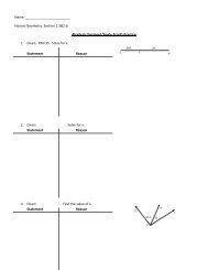 Name: Honors Geometry: Section 2.5&2.6 Algebraic/Segment/Angle ...