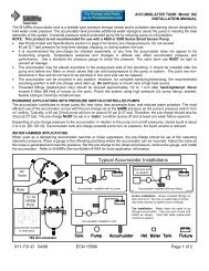 Typical Accumulator Installations - SHURflo