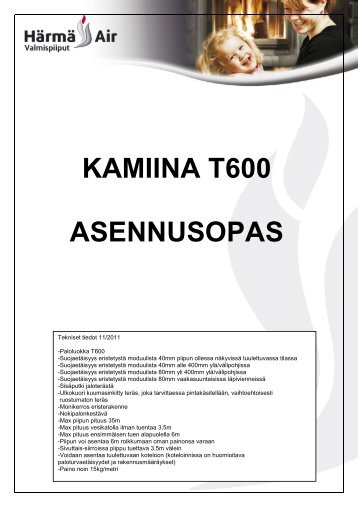 KAMIINA T600 ASENNUSOPAS - Netrauta.fi