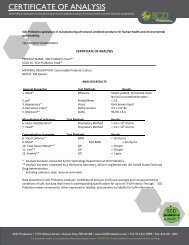 Certificate of Analysis - SCD Probiotics