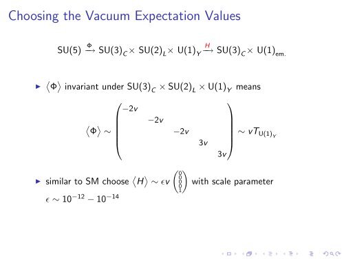 SU(5) - Institute of Particle and Nuclear Physics