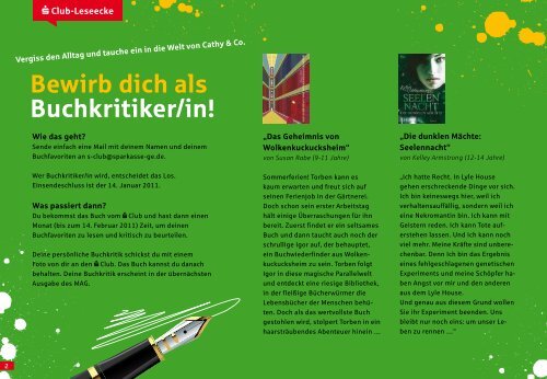 S-Club MAG - Augabe 1-2011 - Sparkasse Gelsenkirchen