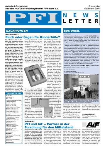 news letter - PFI Germany Start