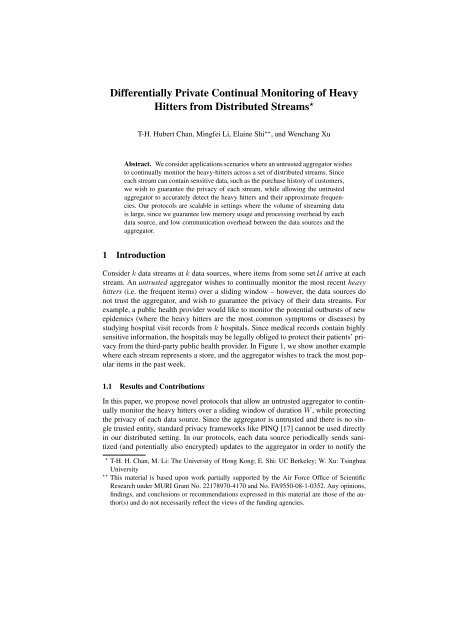 Differentially Private Continual Monitoring of Heavy Hitters from ...