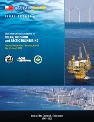 OCEAN, OFFSHORE and ARCTIC ENGINEERING - Sea to Sky ...