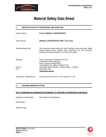 Manual Concentrate.pdf - Fortron Automotive Treatments Pty Ltd