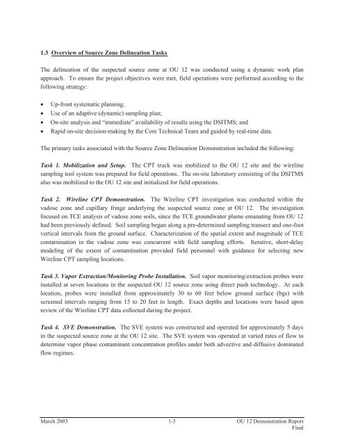 Source Zone Delineation Demonstration Report - Triad Resource ...