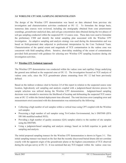 Source Zone Delineation Demonstration Report - Triad Resource ...