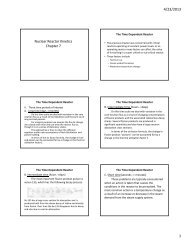 Nuclear Reactor Kinetics Chapter 7