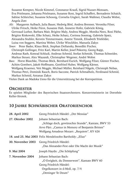 sinfonie-kantate (op. 52) - lobgesang - Schwäbischer Oratorienchor