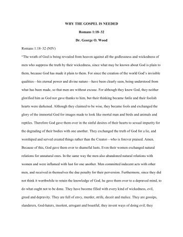 04 WHY THE GOSPEL IS NEEDED.pdf - Dr. George O. Wood