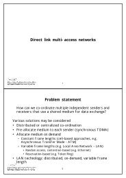 Direct link multi-access networks Problem statement