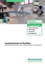 Systembeschreibung Zementestriche im Hochbau - Chemotechnik