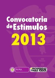 Convocatoria de EstÃ­mulos 2013 - Ministerio de Cultura
