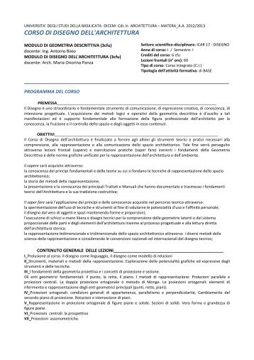 scarica il pdf - Università degli Studi della Basilicata
