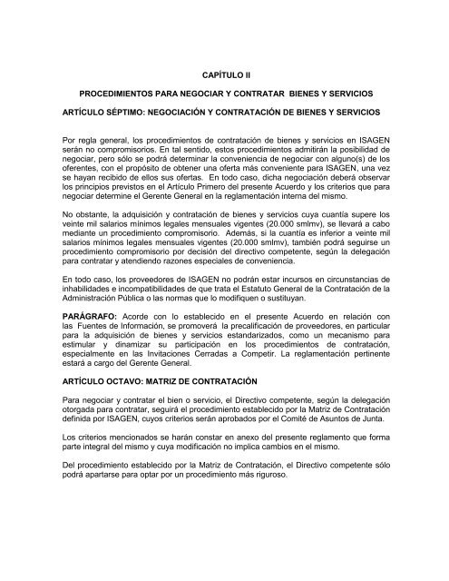 Acuerdo de contrataciÃ³n 125 - Isagen