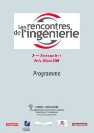 Programme Rencontres 2001.pdf - Syntec ingenierie