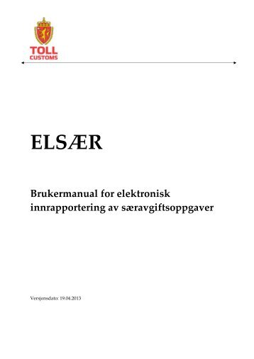 ELSÃR - Toll og avgiftsdirektoratet