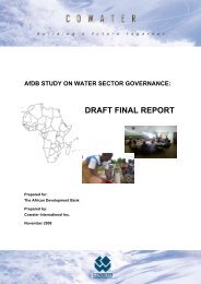 AfDB STUDY ON WATER SECTOR GOVERNANCE - Capacity4Dev