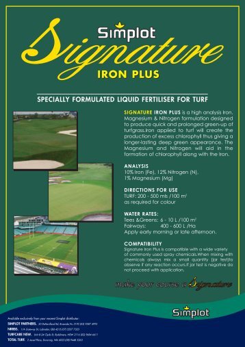 Signature Iron Plus