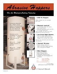 Abrasive Hoppers - Universal Minerals, Inc.