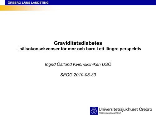 Kvinna med GDM - SFOG