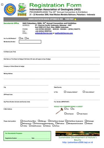 Registration Form - Home - IAGI