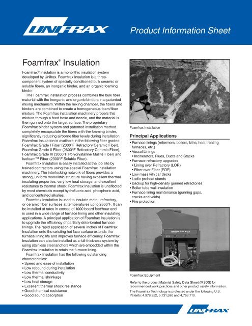 View Product Information Sheet (PDF) - Unifrax