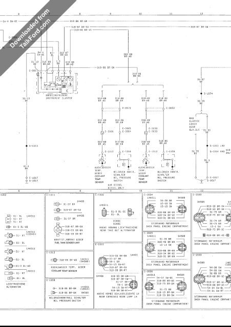 Sierra & Cosworth Wiring Diagrams 1991 German