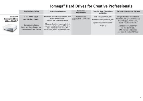 Iomega® product guide - S4e