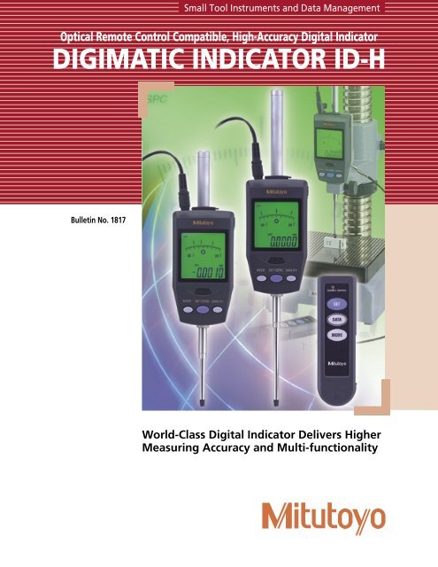 Optical Remote Control Compatible, High-Accuracy Digital Indicator