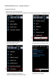 CONFIGURAZIONE Internet - Windows Mobile 6.5 - CoopVoce