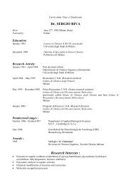Curriculum Vitae et Studiorum - Istituto di Chimica del ...