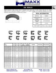 oiL SeaLS oiL S ea LS - Maxx Hydraulics LLC.