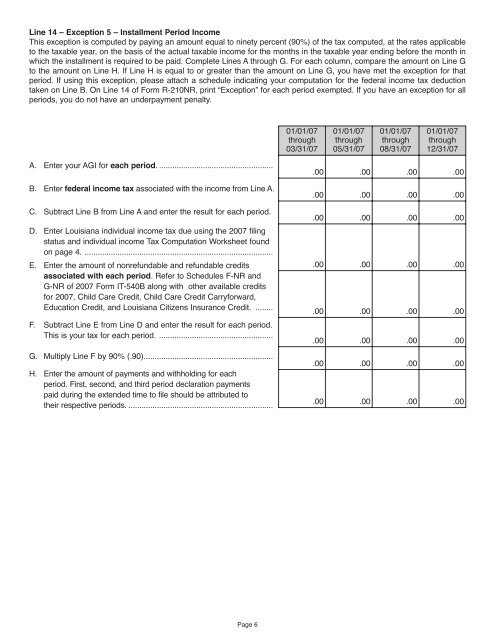 GENERAL INFORMATION - Louisiana Department of Revenue