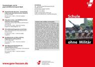 ohne MilitÃ¤r Schule - GEW Bezirksverband Frankfurt