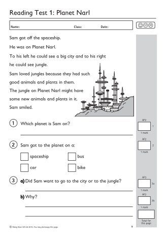 Reading Test 1: Planet Narl - Rising Stars