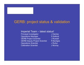 GERB Update - ceres
