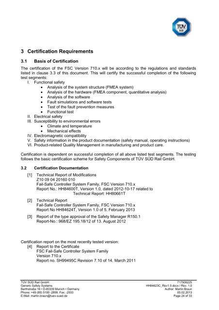 Report on certificate - Tuv-fs.com